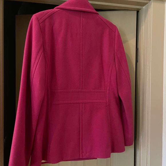 JCtew women’s hot pink pea coat - Picture 2 of 5